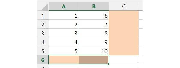 When you select more than one blank cell going across the sheet, Excel knows that you want to add up columns of data, so it doesn't ask you and puts the total straight into the cells