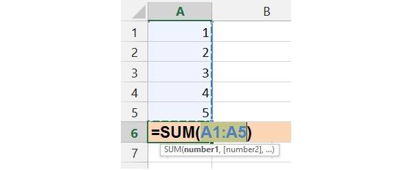 AutoSum guesses the data range to use and asks you 'Is this data range correct?' AutoSum guesses the data range to use and asks you 'Is this data range correct?'