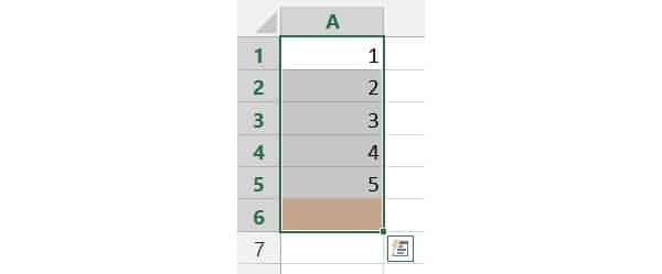Using AutoSum by selecting the all the data cells and the blank cell underneath the data Using AutoSum by selecting the all the data cells and the blank cell underneath the data