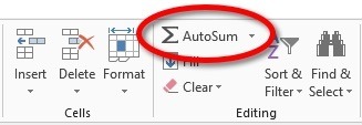 The AutoSum Button