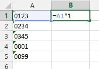 Formula that converts 'text' number to 'numeric' number