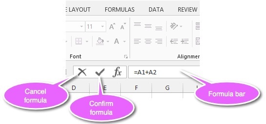 The formula bar