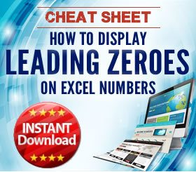 Cheat Sheet - How to display leading zeroes in Excel Cheat Sheet - How to display leading zeroes in Excel