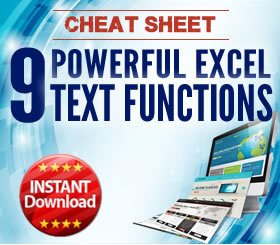 Cheat Sheet - 9 powerful Excel TEXT functions Cheat Sheet - 9 powerful Excel TEXT functions
