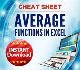 Cheat Sheet - AVERAGE Functions in Excel Cheat Sheet - AVERAGE Functions in Excel