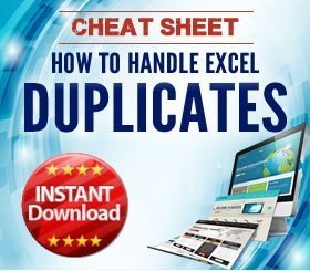 Cheat Sheet - How to handle duplicates in Excel Cheat Sheet - How to handle duplicates in Excel