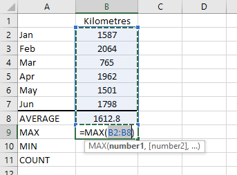 How to calculate Sum and Average of numbers using formulas in MS