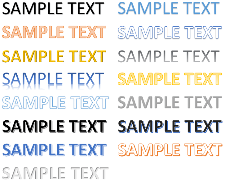 Some example of Text Effects and Typography (WordArt) in Word Some example of Text Effects and Typography (WordArt) in Word