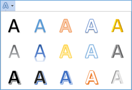 The Text Effects and Typography (WordArt) tool in Word The Text Effects and Typography (WordArt) tool in Word