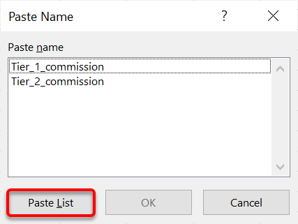 Displaying a summary of named cells Displaying a summary of named cells