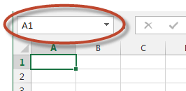 Naming a cell using the name box Naming a cell using the name box