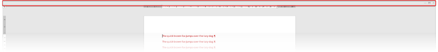 The 'Auto-hide' ribbon option in Word The 'Auto-hide' ribbon option in Word