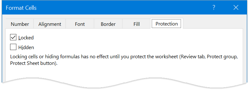 Protect cells by locking them Protect cells by locking them