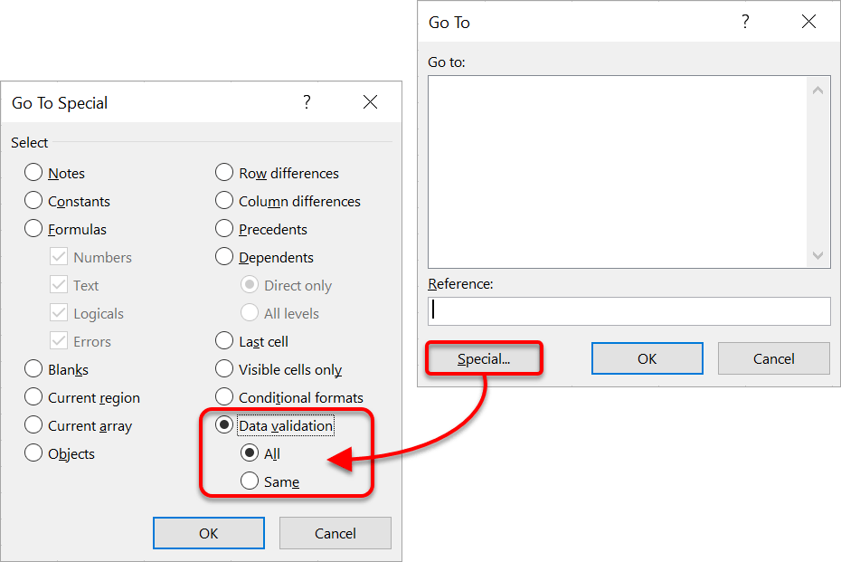 Highlighting validated cells Highlighting validated cells