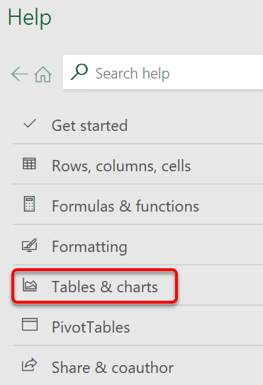The Help sidebar lets you search by topic, then sub-topic, or type a search phrase directly The Help sidebar lets you search by topic, then sub-topic, or type a search phrase directly