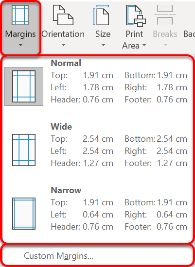 Choose the best margin size for your page setup Choose the best margin size for your page setup