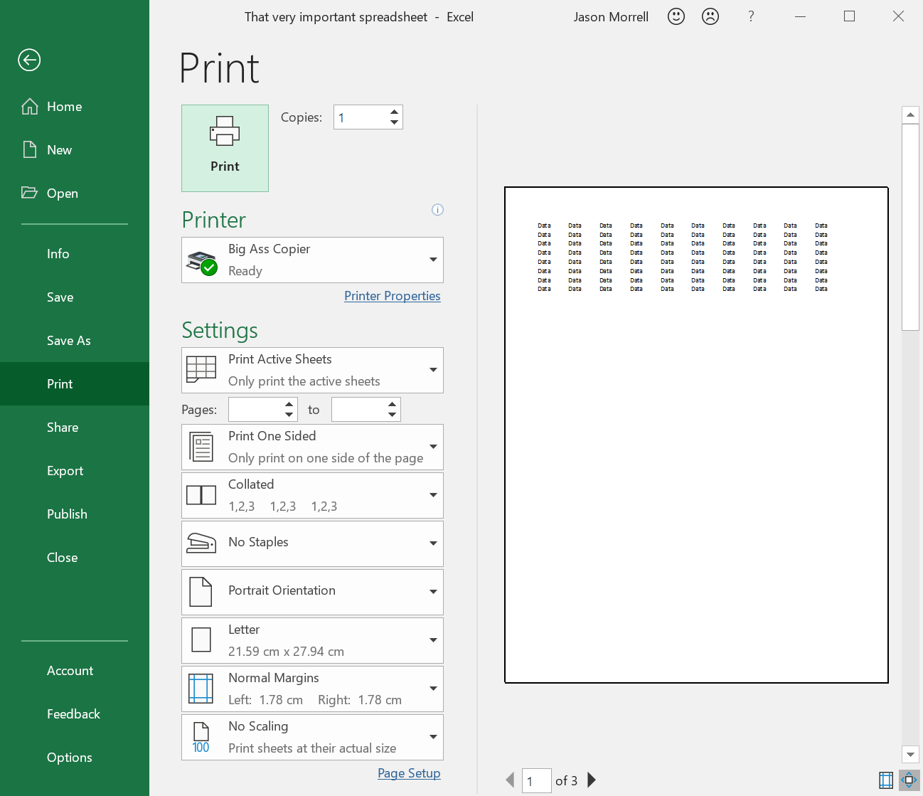 Always preview the layout before printing to ensure that your page setup is complete Always preview the layout before printing to ensure that your page setup is complete
