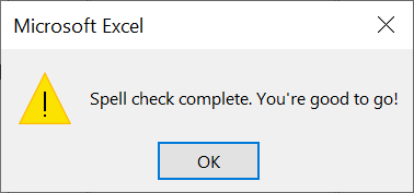 Spell check complete. You're good to go! Spell check complete. You're good to go!