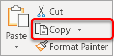 Copy and paste: First, copy the cell(s) from their current location Copy and paste: First, copy the cell(s) from their current location