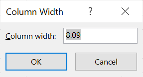 Resize a row or column by value Resize a row or column by value