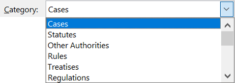 Creating a table of authorities Creating a table of authorities