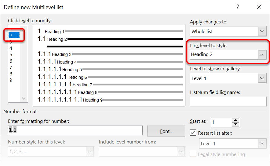 how to use built in heading styles in word