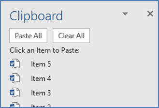 Each item you cut or copy is added to the Office Clipboard (up to 24 max). Have you head of this Word auditing tool before now?