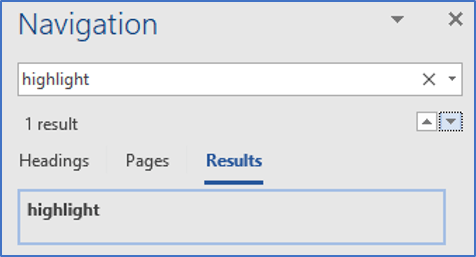 Word auditing tool #5: FIND. Use the Find tool to locate a word or phrase in your document