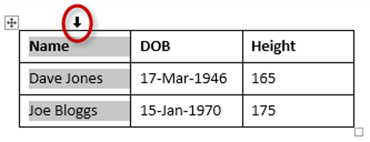 Numbering Columns In Word