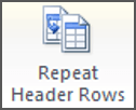 How to repeat header rows on a table in Word