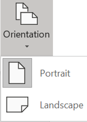 A common Word page setting is orientation: Choose between portrait and landscape orientation