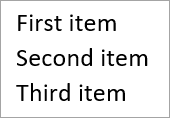 Unbulleted list Unbulleted list