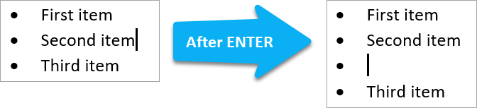Add bullet item Add bullet item