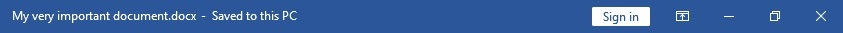 Windows title bar Windows title bar