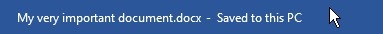 Hover mouse over titlebar Hover mouse over titlebar