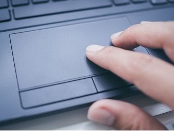 Laptops use a trackpad instead of a mouse Laptops use a trackpad instead of a mouse